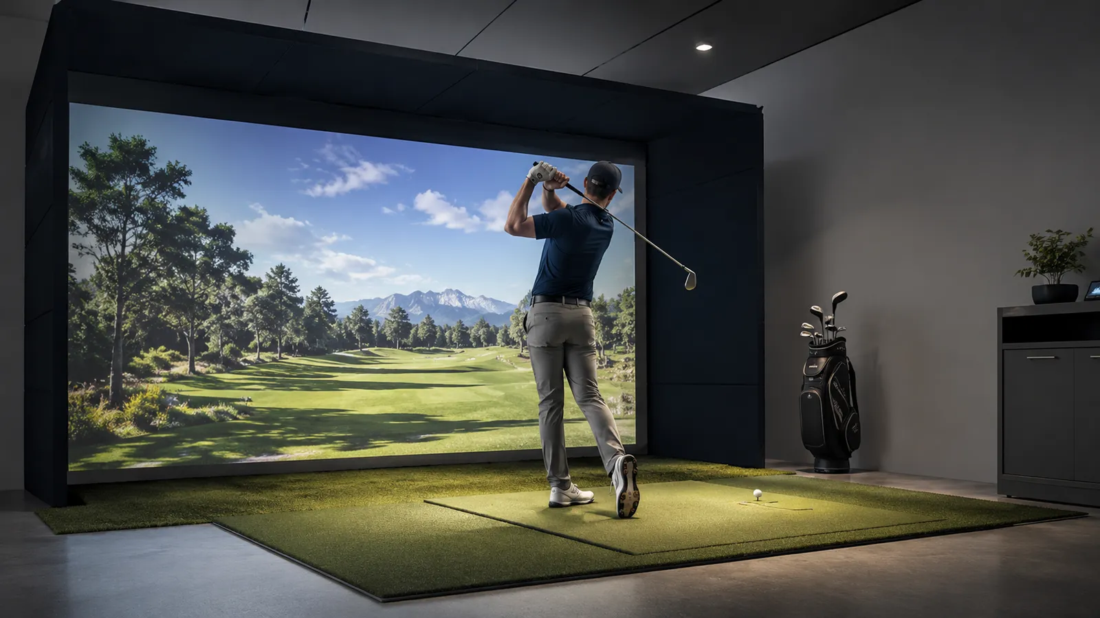Golf simulator website builder — facility marketing site hero built with the included editor